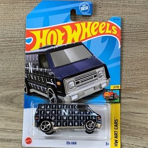 Hot Wheels 1970 70 Van HW Art Car 2/10 Letter N Hotwheels Mainline 2023 🆕